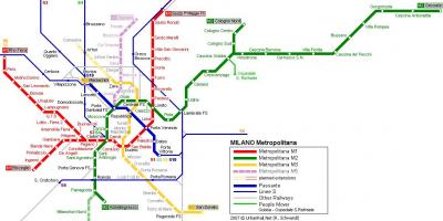 Milanos tunnelbana karta 2016