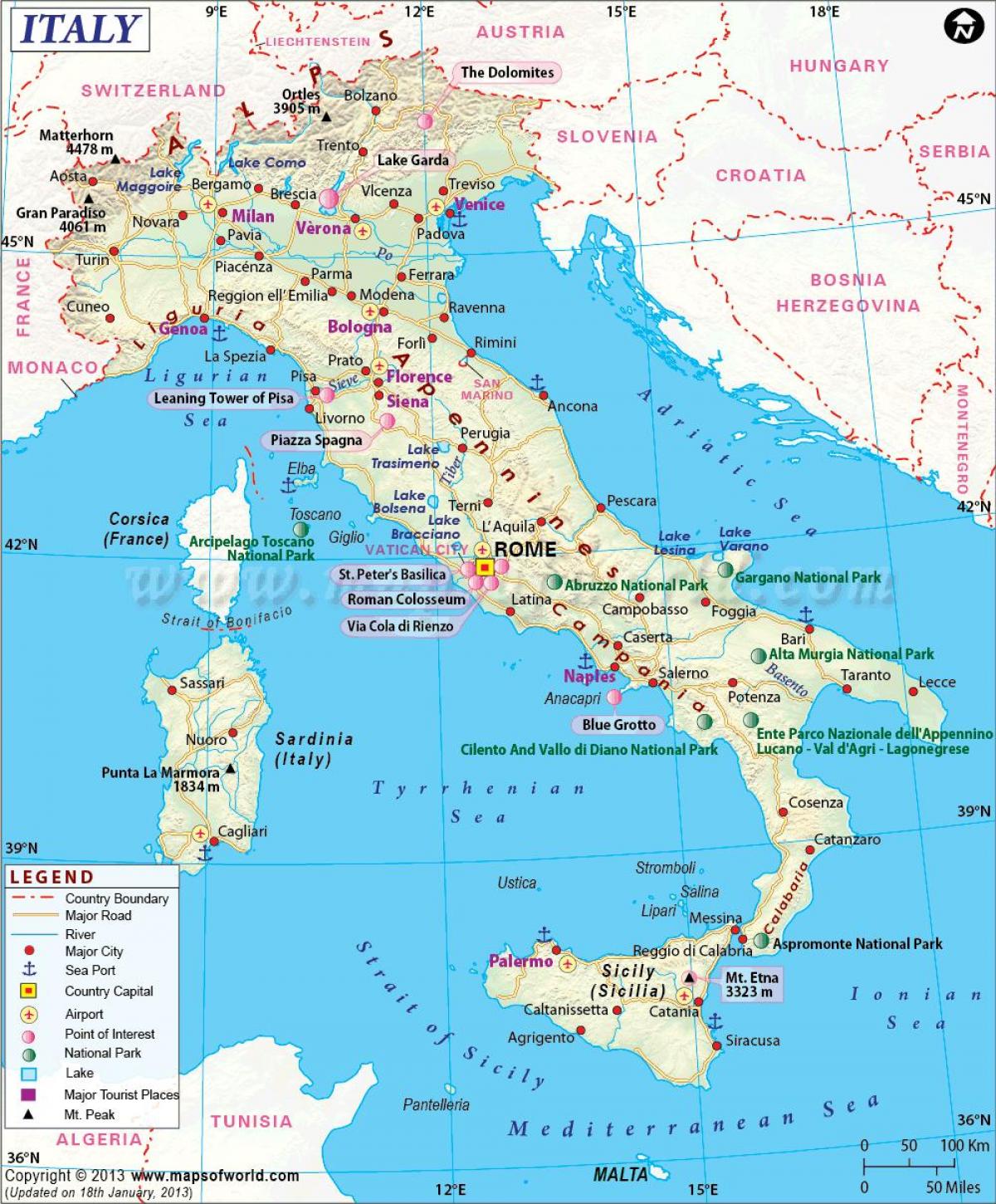 karta över milano och dess omgivningar