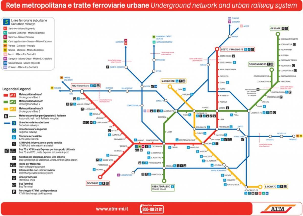 karta över lampugnano buss station i milano