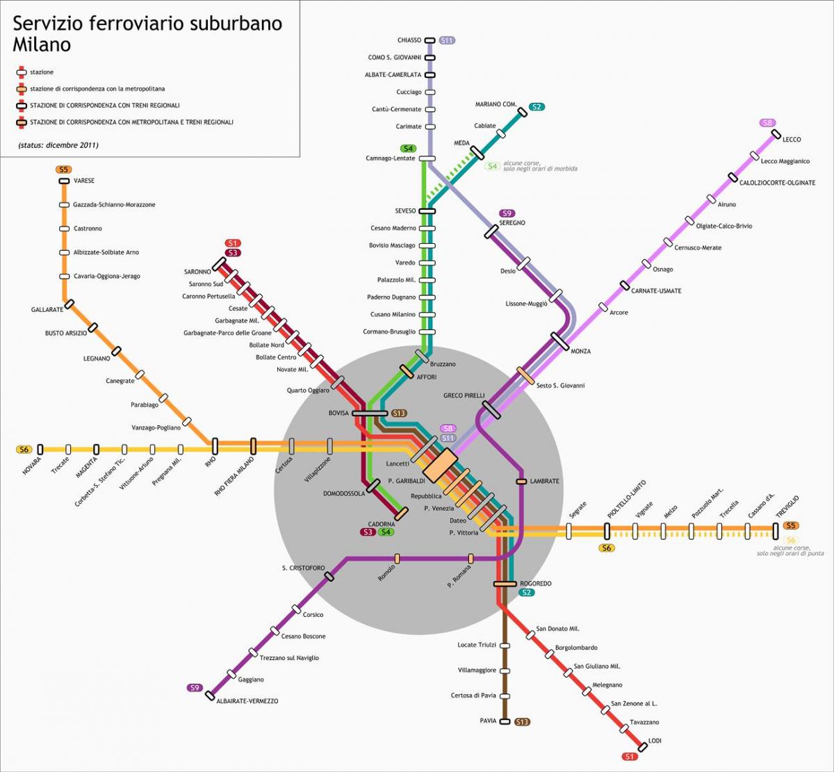 karta över milano transit 