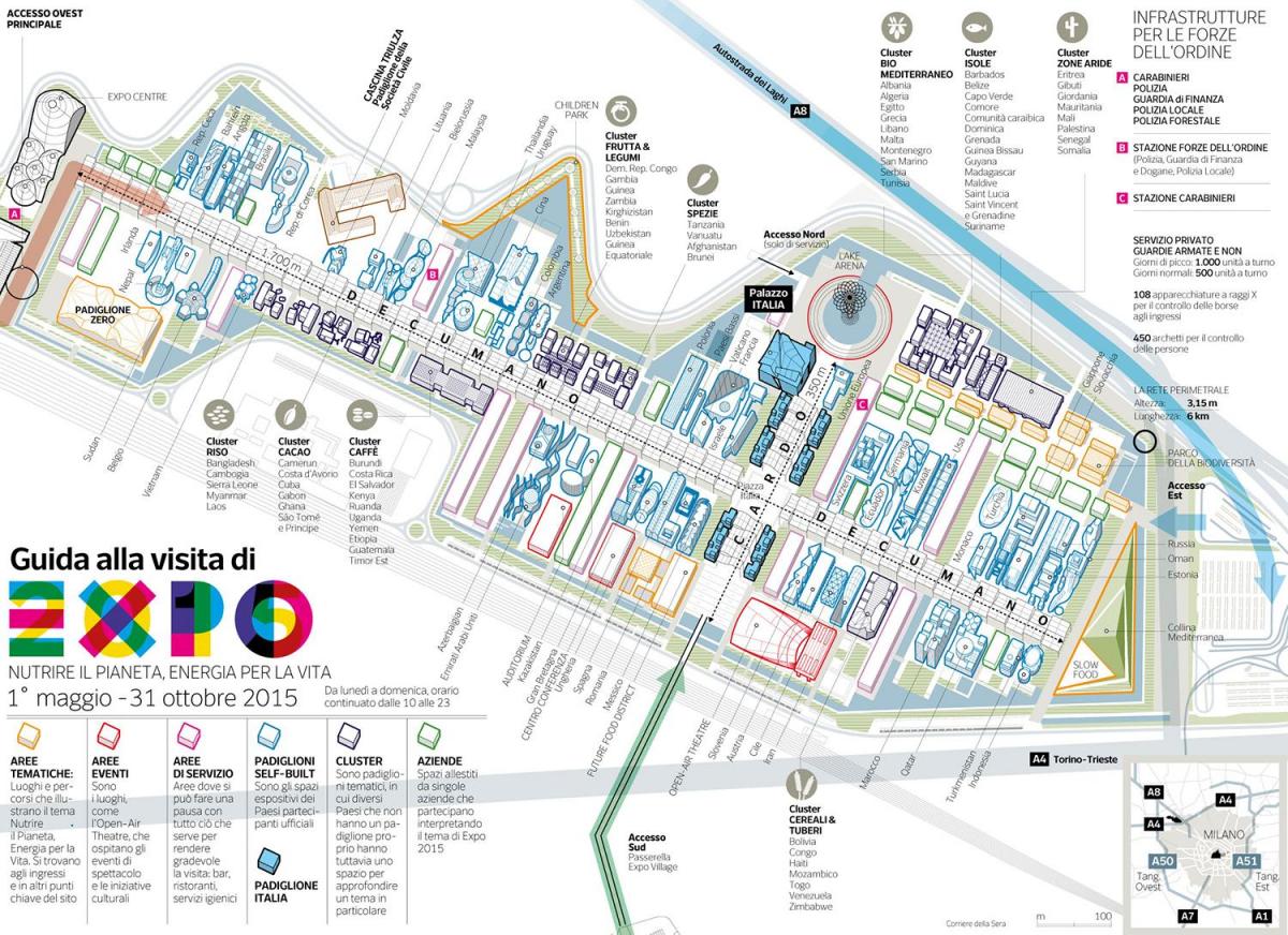 karta över milano expo