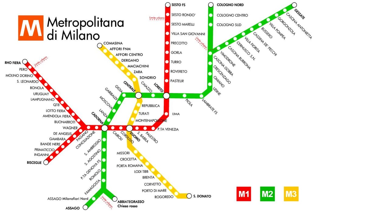 tunnelbana karta milano