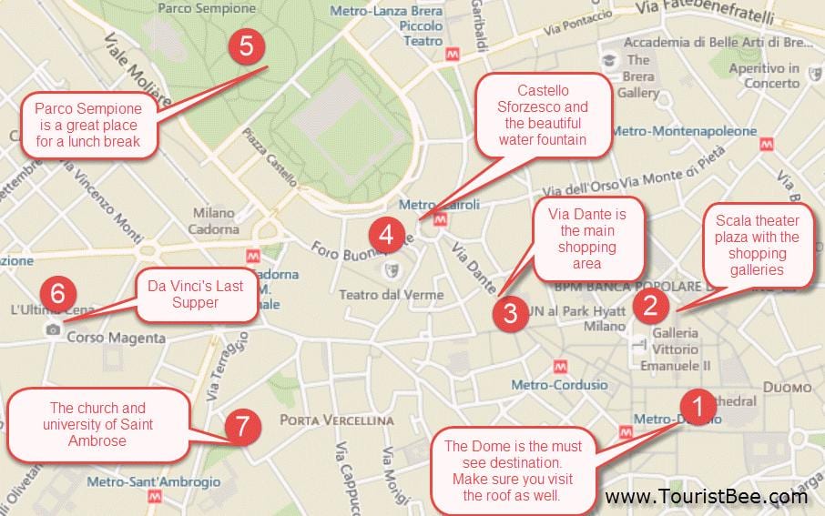 map av nattvarden milano