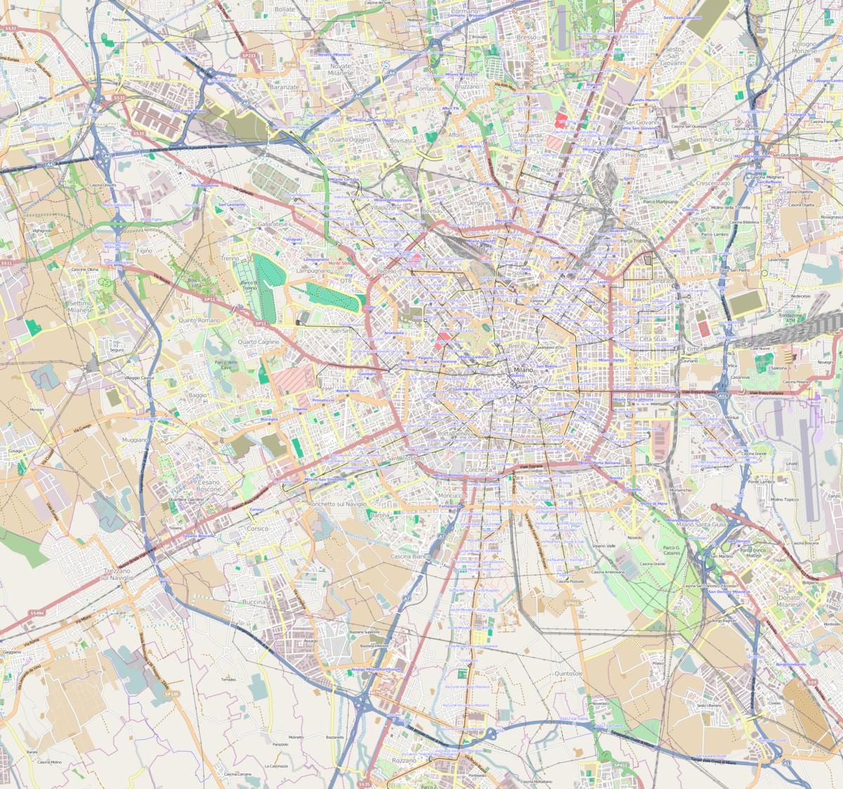 karta över tågstationen milano rogoredo