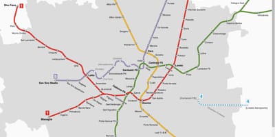 Karta över atm milano spårvagn