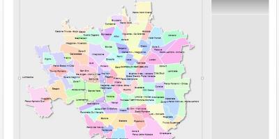Karta över milano distrikt