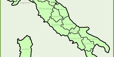 Karta över italien visar milano