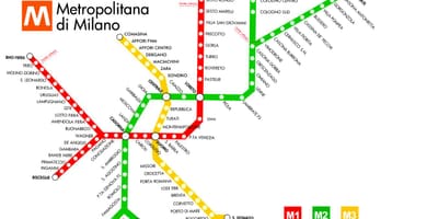 Tunnelbana karta milano